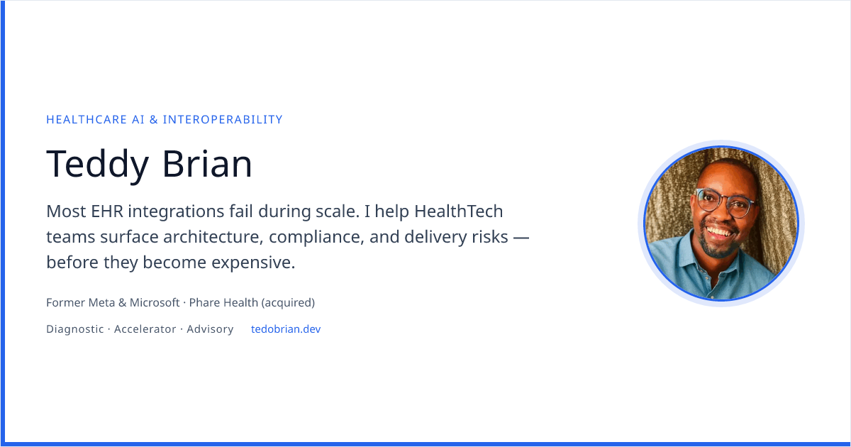 Teddy Brian | Clinical AI & Healthtech Engineer (Contract / Fractional)
